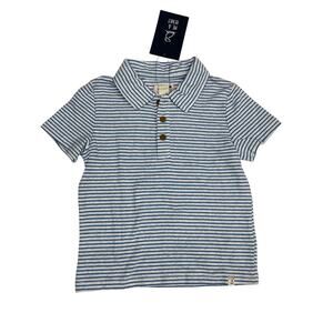NWT Me & Henry 8/9Y Blue Stripe Halyard Polo